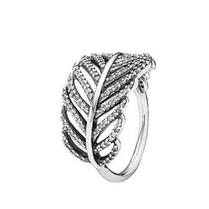 PANDORA Light as a Feather Clear CZ Ring Size 50